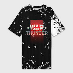 Женская длинная футболка Warthunder белые краски онлайн