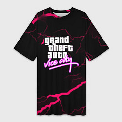 Женская длинная футболка GTA storm vice city