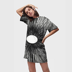 Футболка женская длинная Поглощение, цвет: 3D-принт — фото 2