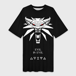 Женская длинная футболка Evil is evil