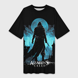 Женская длинная футболка Assassins creed сумерки