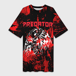 Женская длинная футболка Predator blood