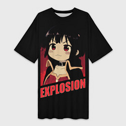 Женская длинная футболка Megumin Explosion