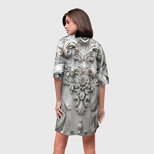 Женская длинная футболка Объемный орнамент / 3D-принт – фото 4