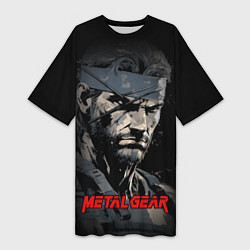 Женская длинная футболка Metal gear Venom Snake