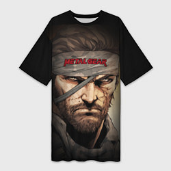 Женская длинная футболка Metal gear Venom Snake
