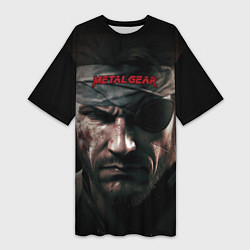 Женская длинная футболка Metal gear Venom Snake