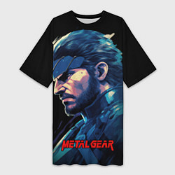 Футболка женская длинная Веном Снейк Metal gear game, цвет: 3D-принт