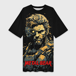 Женская длинная футболка Веном Снейк Metal gear game