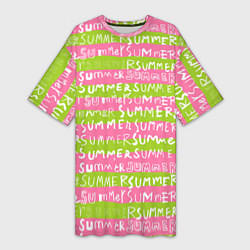 Футболка женская длинная Summer pattern, цвет: 3D-принт