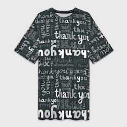 Футболка женская длинная Thank you thanks, цвет: 3D-принт