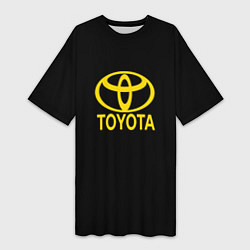 Футболка женская длинная Toyota yellow, цвет: 3D-принт