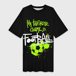 Женская длинная футболка Моя любимая игра футбол