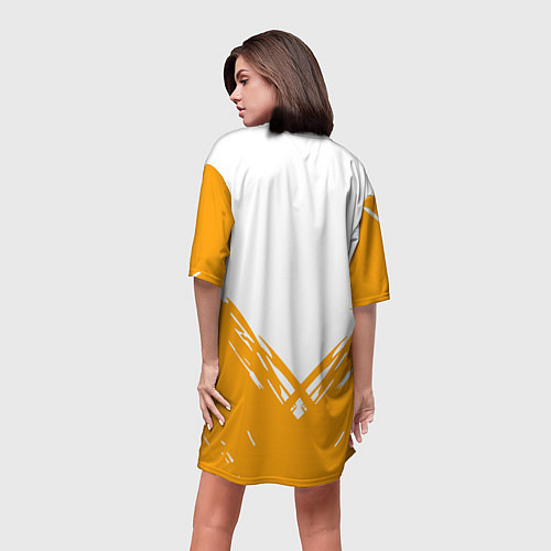 Женская длинная футболка Half life текстура / 3D-принт – фото 4