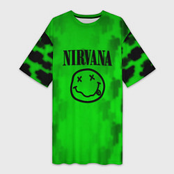 Женская длинная футболка Nirvana x Billie