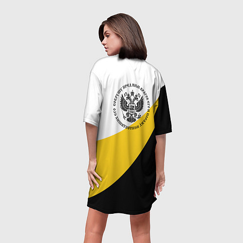 Женская длинная футболка Сокрушу пред ним врагов его большой герб / 3D-принт – фото 4