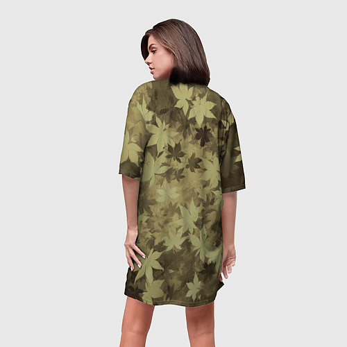 Женская длинная футболка Хищник в шарфе / 3D-принт – фото 4