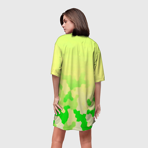 Женская длинная футболка Xbox camo / 3D-принт – фото 4