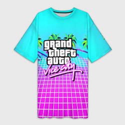 Женская длинная футболка Vice city tropic collection