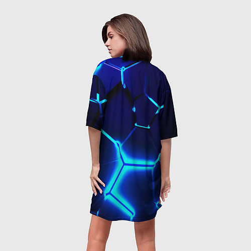 Женская длинная футболка Doom плиты / 3D-принт – фото 4