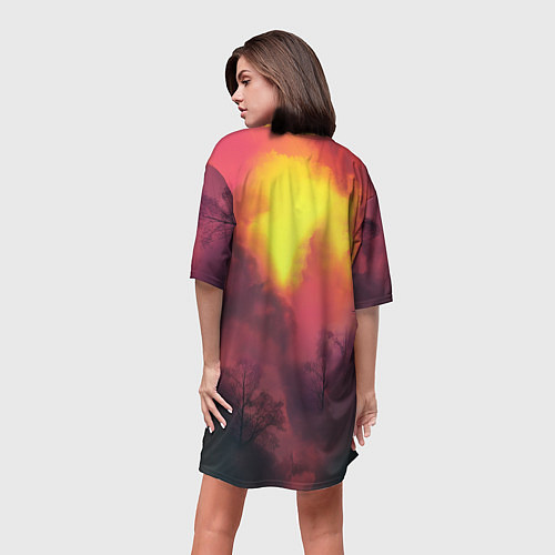 Женская длинная футболка Stalker 2 радиоактивный дым / 3D-принт – фото 4