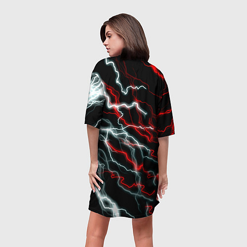 Женская длинная футболка Half life storm logo / 3D-принт – фото 4