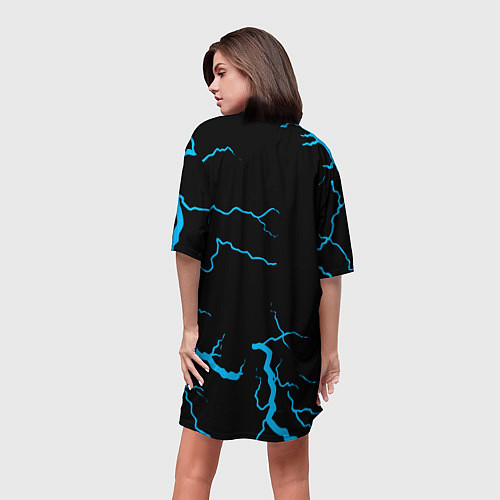 Женская длинная футболка God of War storm / 3D-принт – фото 4
