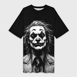 Футболка женская длинная Joker - clown, цвет: 3D-принт
