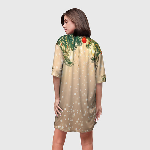 Женская длинная футболка Веселая змея 2025 / 3D-принт – фото 4