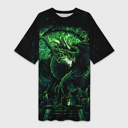 Женская длинная футболка Green dragon - Dragon Age