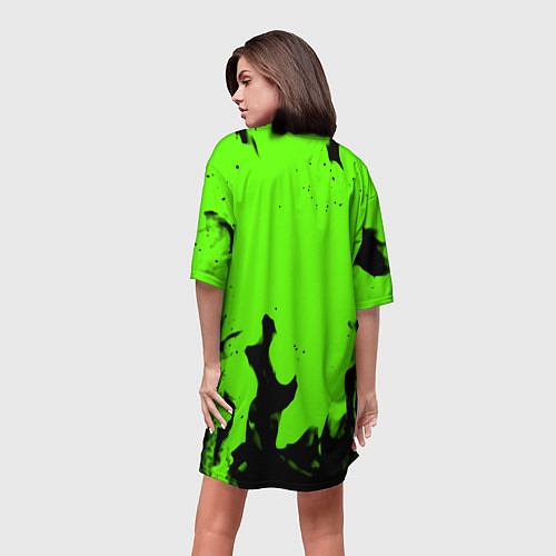 Женская длинная футболка Lord of the fallen flame / 3D-принт – фото 4