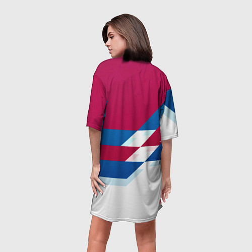 Женская длинная футболка Stalker geometry / 3D-принт – фото 4