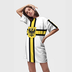 Футболка женская длинная Сюрко тевтонского рыцаря, цвет: 3D-принт — фото 2