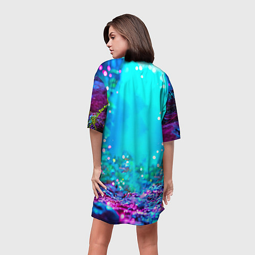 Женская длинная футболка Сказочный волчок / 3D-принт – фото 4