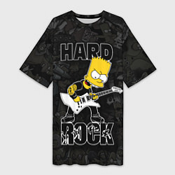 Женская длинная футболка Hard Rock барт симпсон