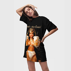 Футболка женская длинная Все дуреют с этого Египта, цвет: 3D-принт — фото 2