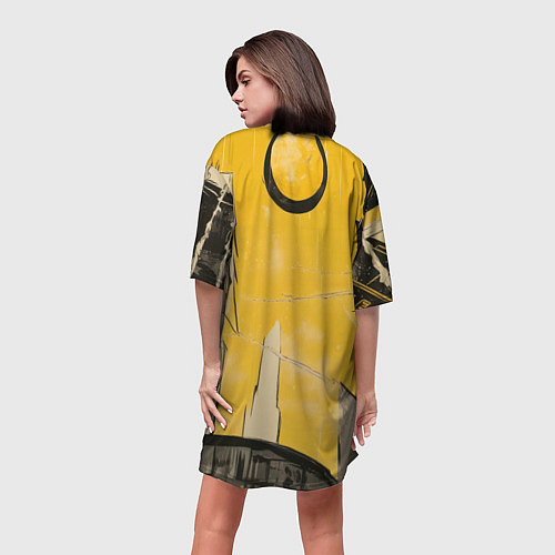 Женская длинная футболка Черный человек-паук / 3D-принт – фото 4