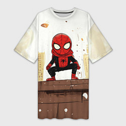 Женская длинная футболка Мини человек-паук