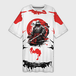 Женская длинная футболка Кодекс самурая ниндзя