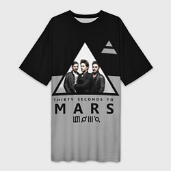 Женская длинная футболка 30 Seconds to Mars - poster