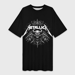 Женская длинная футболка The horned skull - Metallica