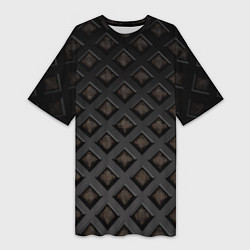 Футболка женская длинная Геометрический узор, цвет: 3D-принт