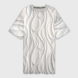 Футболка женская длинная Рельефный узор, цвет: 3D-принт