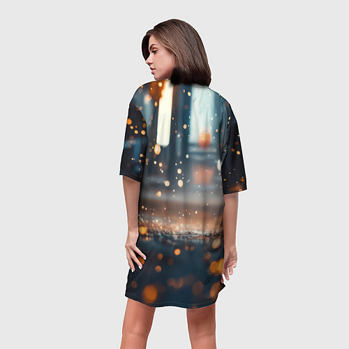 Женская длинная футболка Человек паук и золотая пыльца / 3D-принт – фото 4