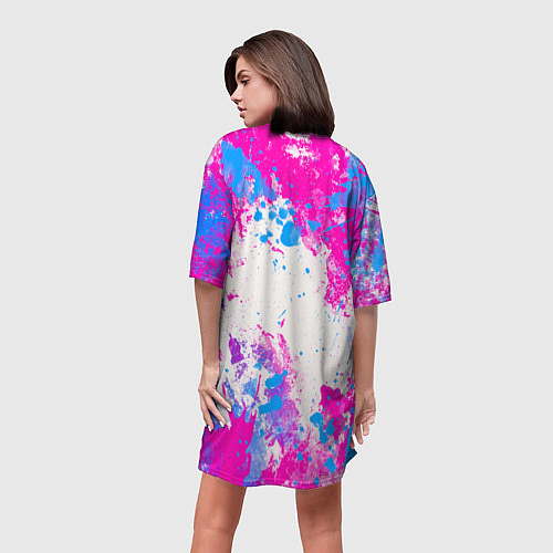 Женская длинная футболка Мартышка Джинкс - Arcane / 3D-принт – фото 4