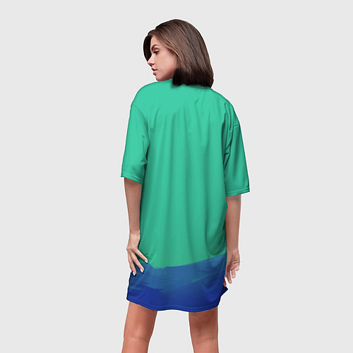 Женская длинная футболка Марк Скаут - Разделение / 3D-принт – фото 4