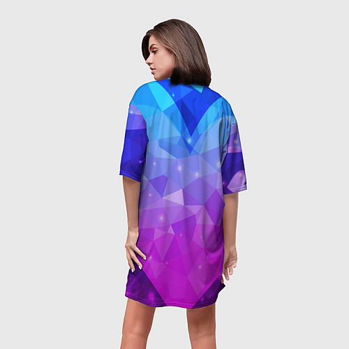 Женская длинная футболка Кактус в виде инопланетянина / 3D-принт – фото 4