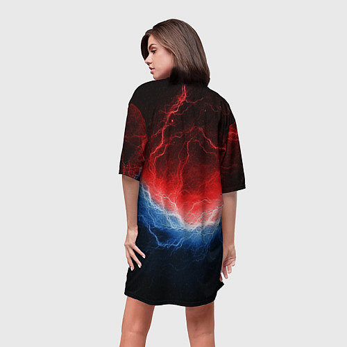 Женская длинная футболка Сектор газа Юрий Хой / 3D-принт – фото 4