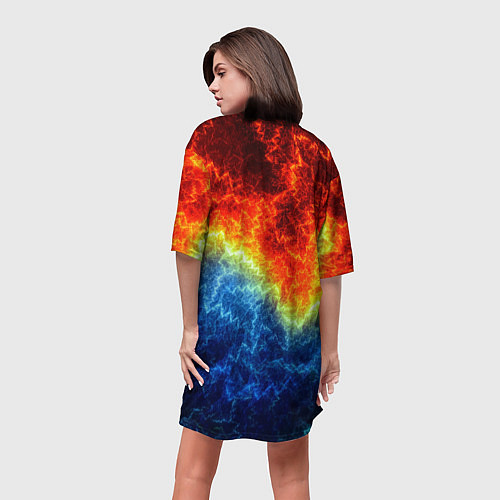 Женская длинная футболка Сектор газа Юрий Хой / 3D-принт – фото 4