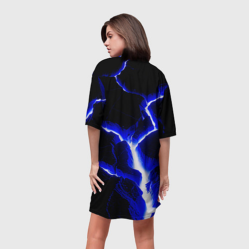 Женская длинная футболка The rift / 3D-принт – фото 4